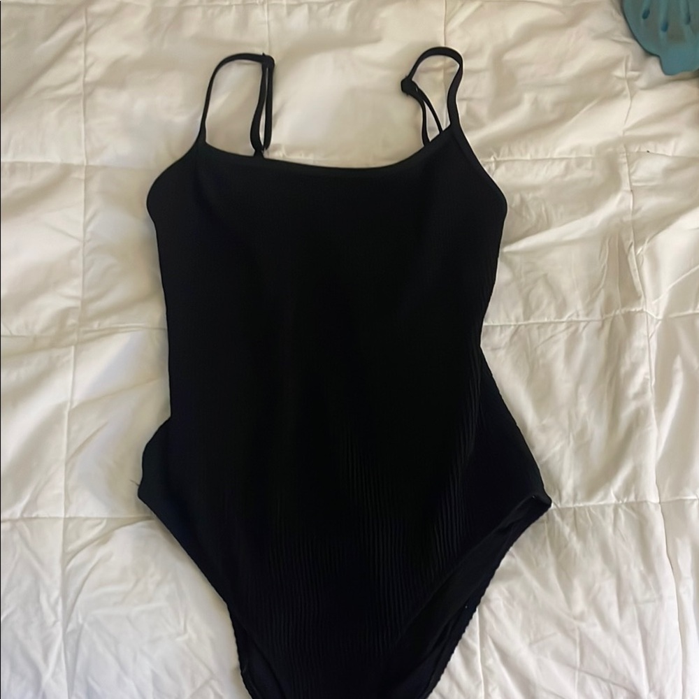 Aerie Black One Piece Swimsuit with Spaghetti Straps